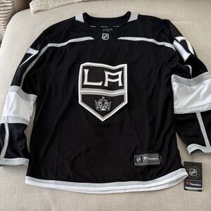 Fanatics Black and Gray Hockey Jersey